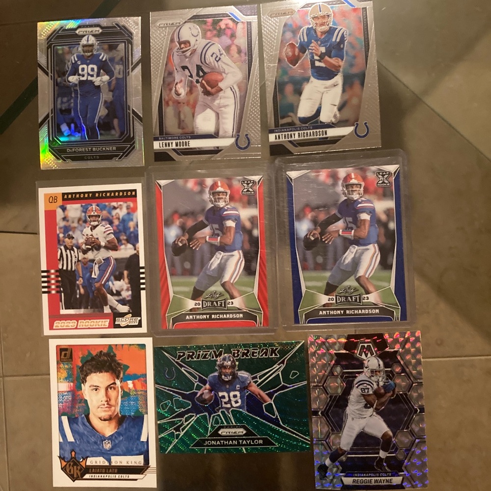 Indianapolis colts 9 card lot 2024 Panini Prizm Jonathan Taylor Anthony